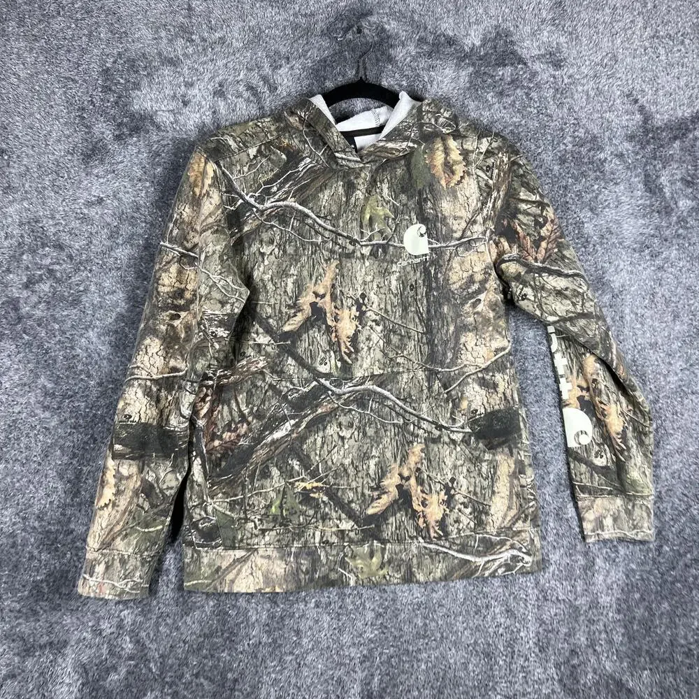 Carhartt Hoodie Boys 15-16 Multicolor Camouflage Hooded Fleece Pullover Hunting